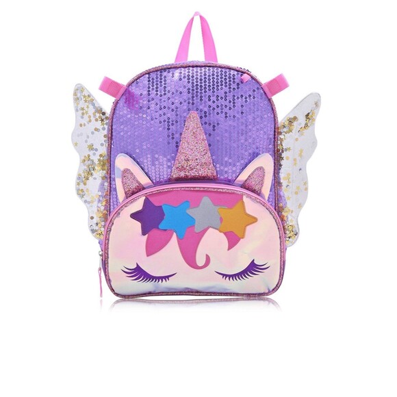 Unicorn 5 Piece Backpack Set (Lunch, Water Bottle, Pouch, Ice Pack) NWT - Picture 2 of 4